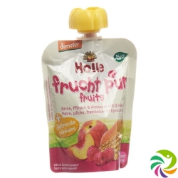 Holle Pear Pony - Pouchy pear peach & raspberry with Spelled 100 g