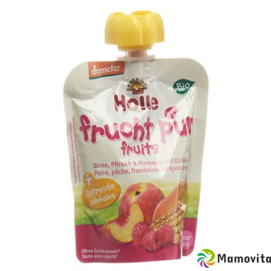 Holle Pear Pony - Pouchy pear peach & raspberry with Spelled 100 g buy online