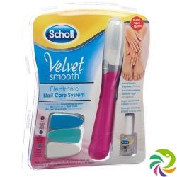 Scholl Velvet Smooth electronically nail care system pink