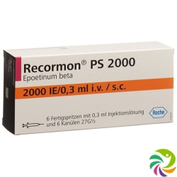 Recormon Ps Injektionslösung 2000 E/0.3ml Fertigspritzen 6 Stück