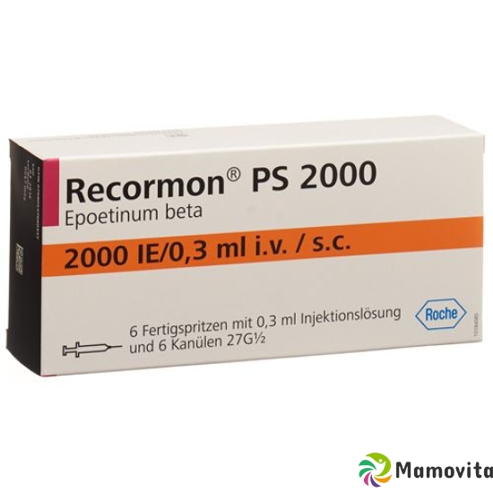 Recormon Ps Injektionslösung 2000 E/0.3ml Fertigspritzen 6 Stück buy online