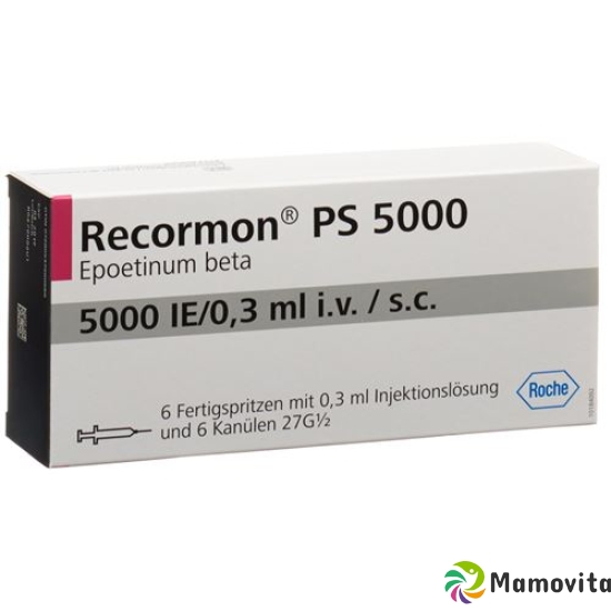 Recormon Ps Injektionslösung 5000 E/0.3ml Fertigspritzen 6 Stück buy online