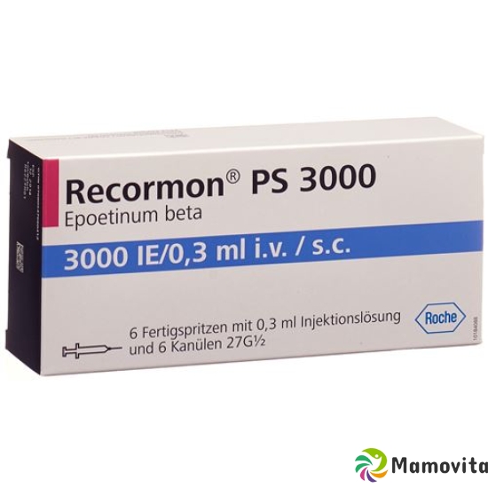 Recormon Ps Injektionslösung 3000 E/0.3ml Fertigspritzen 6 Stück buy online