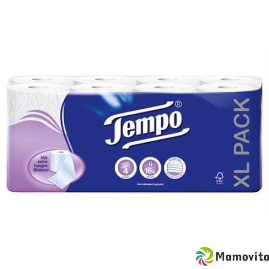 Tempo toilet paper Premium white 4lagig 110 sheets of 16 pieces buy online