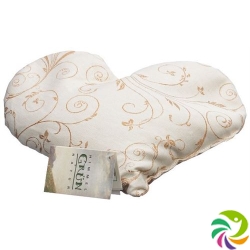 Sky green grape seed cushion 30x26cm heart baroque