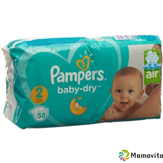 Pampers Baby Dry Grösse 2 3-6kg Mini Sparpack 58 Stück buy online