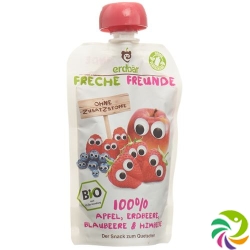 Freche Freunde Quetschmus Apfel, Erdbeere, Blaubeere & Himbeere 100g