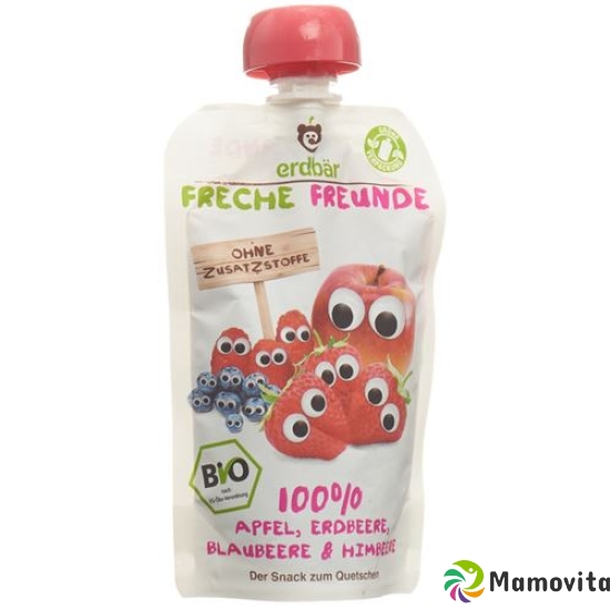 Freche Freunde Quetschmus Apfel, Erdbeere, Blaubeere & Himbeere 100g buy online