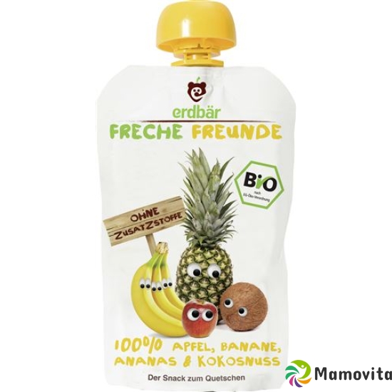 Freche Freunde Quetschmus Apfel, Banane, Ananas & Kokosnuss 100g buy online