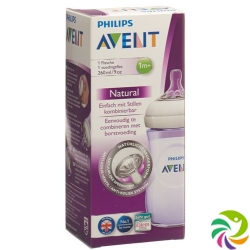 Avent Philips Natural Bottle 260ml Purple