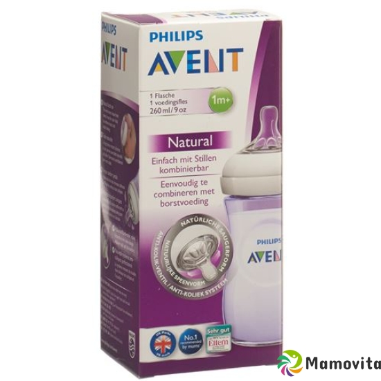 Avent Philips Natural Bottle 260ml Purple buy online