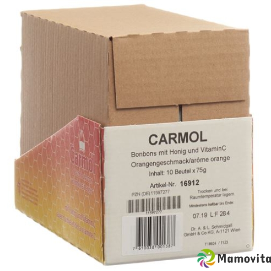 Carmol Lutschbonbons Orange Beutel 75g buy online