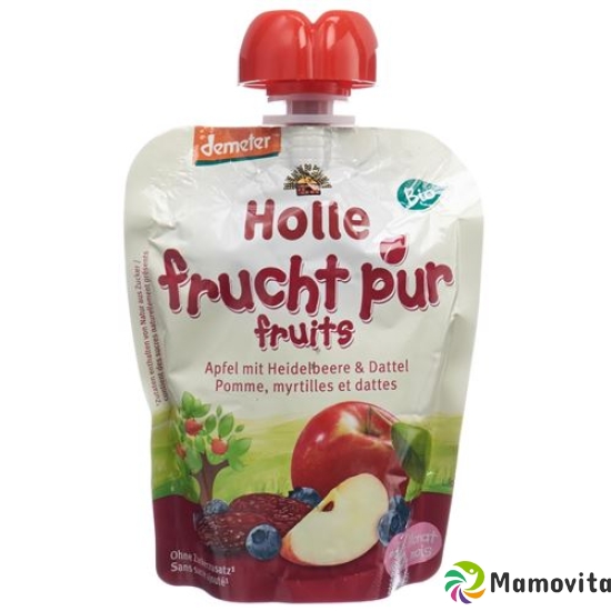 Holle Pouchy Apfel mit Heidelb&dattel 90g buy online