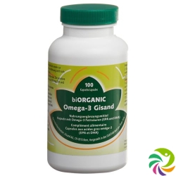 Biorganic Omega-3 Gisand Kapseln (neu) Dose 100 Stück