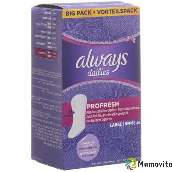 Always Slipeinlage Profresh Large Vorteilsp 40 Stück buy online