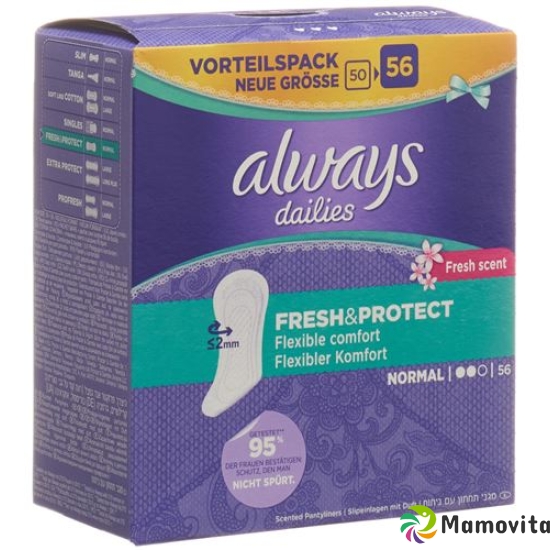 Always Slipeinlage Fresh&protect Nor Fr Vor 56 Stück buy online