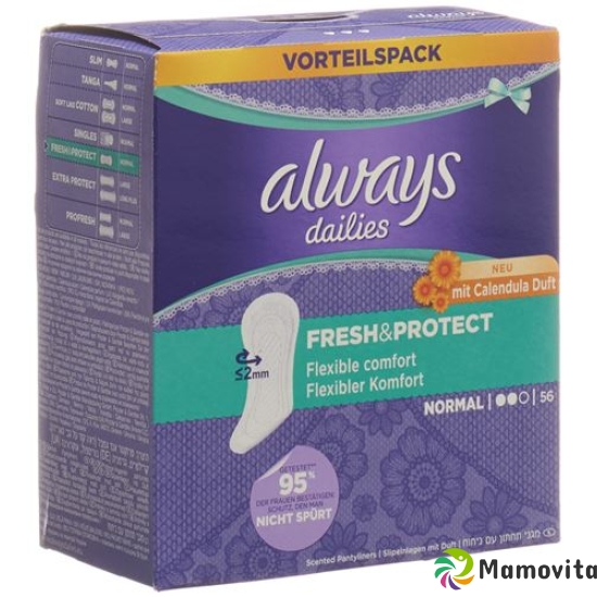 Always Panty Liners Fresh & Protect Normal Calendula Fragrance 56 pieces buy online