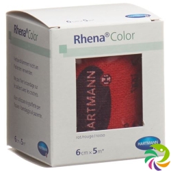 Rhena Color Elastic Bandages 6cmx5m Red