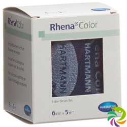 Rhena Color Elastic Bandages 6cmx5m Blue