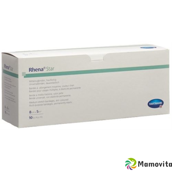 Rhena Star Elastisch Binden 8cmx5m Hautfarbig Offen 10 Stück buy online