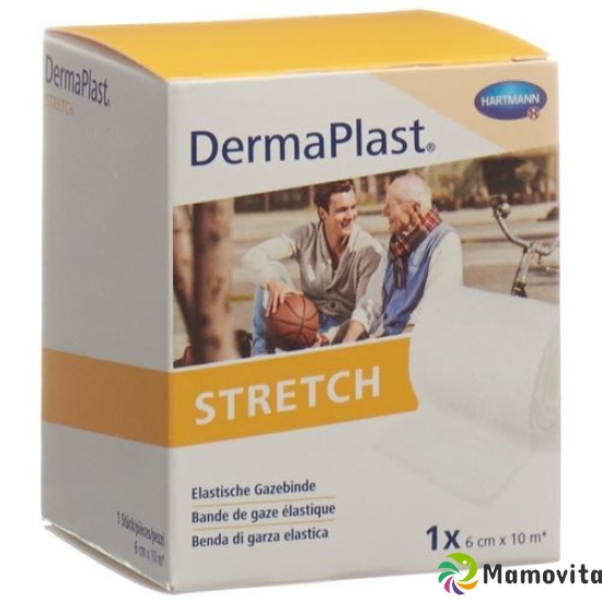 Dermaplast Stretch Gazebinde 6cmx10m Weiss buy online