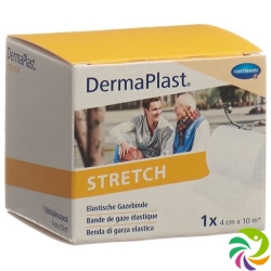 Dermaplast Stretch Gazebinde 4cmx10m Weiss