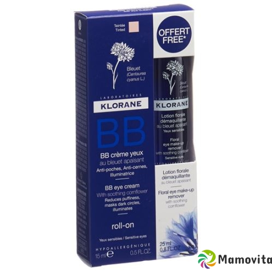 Klorane Bleuet Augencreme Roll-On 15ml + Lotion buy online