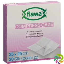 Flawa Gazekompressen Geschnitten 25x25cm 20 Stück