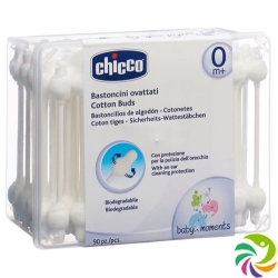 Chicco Sicherh Wattestaeb Sicurnet Baumw 0m+ 90 Stück