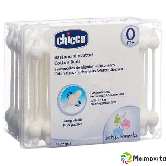 Chicco Sicherh Wattestaeb Sicurnet Baumw 0m+ 90 Stück buy online