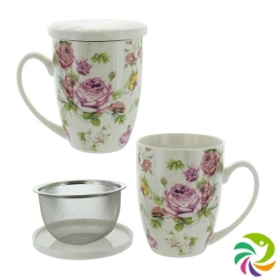 Herboristeria Roses mug with strainer