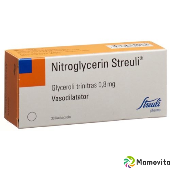 Nitroglycerin Streuli Kaukaps 0.8mg 30 Stück buy online