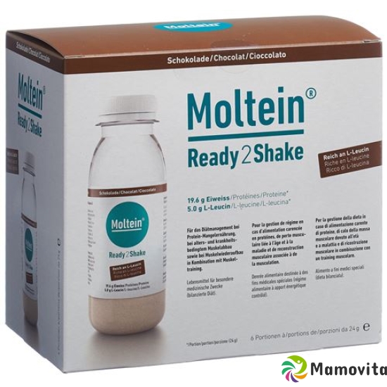 Moltein Ready2shake Schokolade 6 Flasche 24g buy online