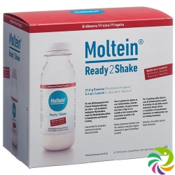 Moltein Ready2shake Erdbeere 6 Flasche 24g