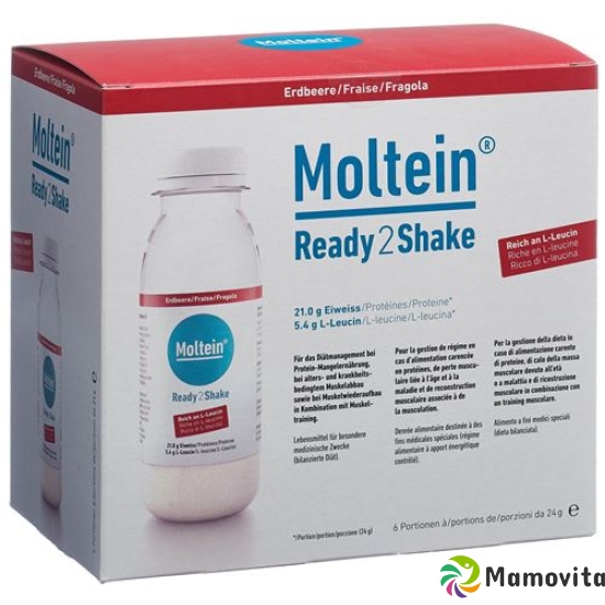 Moltein Ready2shake Erdbeere 6 Flasche 24g buy online