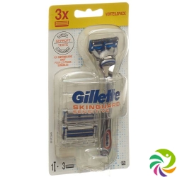 Gillette Skinguard Sensitive razor with 3 blades limited