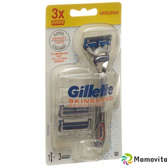 Gillette Skinguard Sensitive razor with 3 blades limited buy online