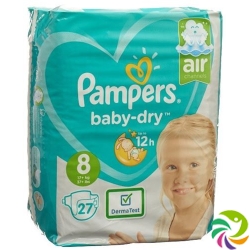 Pampers Baby Dry Grösse 8 17+kg Extra Large Spar 27 Stück