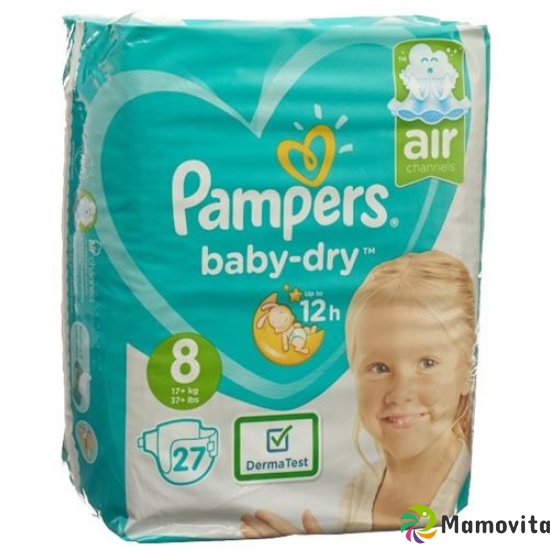 Pampers Baby Dry Grösse 8 17+kg Extra Large Spar 27 Stück buy online