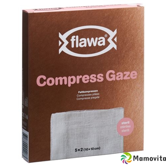 Flawa Gazin Mullkompressen Steril 10x10cm 5x 2 Stück buy online