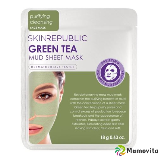 Skin Republic Green Tea Mud Sheet Face Mask Beutel buy online