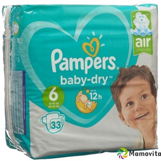 Pampers Baby Dry Grösse 6 13-18kg Ext Larg Spar 34 Stück buy online