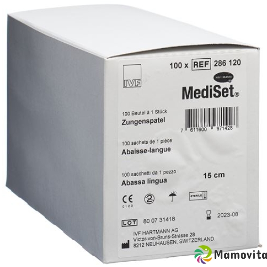 Mediset IVF Zungenspatel Holz 15cmx18mm 100 Beutel buy online