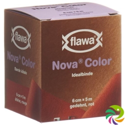 Flawa Nova Color Universalbinde 6cmx5m Rot