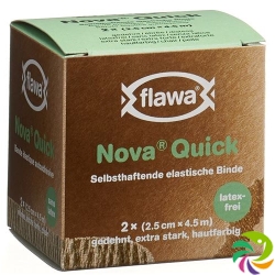 Flawa Nova Quick cohesive rice binding 2.5cmx4.5m skin color 2 pcs