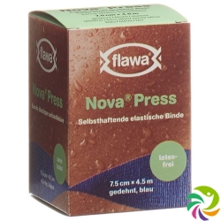 Flawa Novapress fleece bandage 7.5cmx4.5m blue latex-free