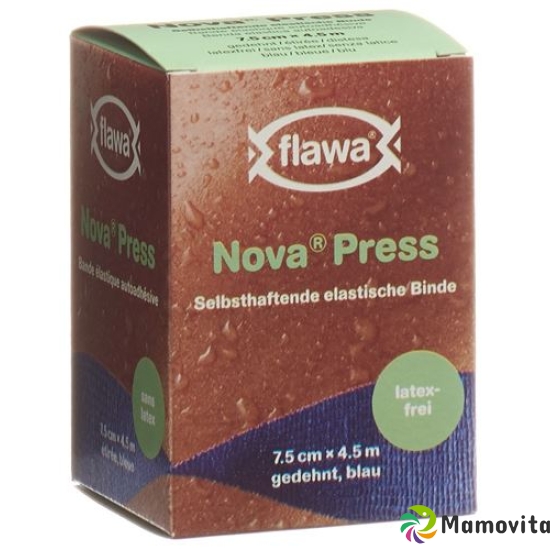 Flawa Novapress fleece bandage 7.5cmx4.5m blue latex-free buy online