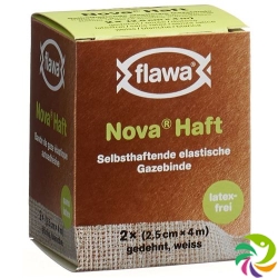 Flawa Nova prison cohesive elastic gauze bandage 2.5cmx4m latex-free 2 pcs