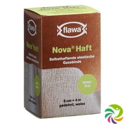 Flawa Nova prison cohesive elastic gauze bandage 8cmx4m latex-free