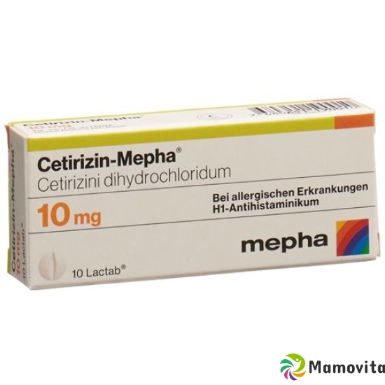 Cetirizine Mepha Lactab 10 mg 10 pcs buy online